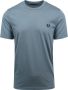 Fred Perry Lichtblauwe T-shirt Ringer T-shirt - Thumbnail 3
