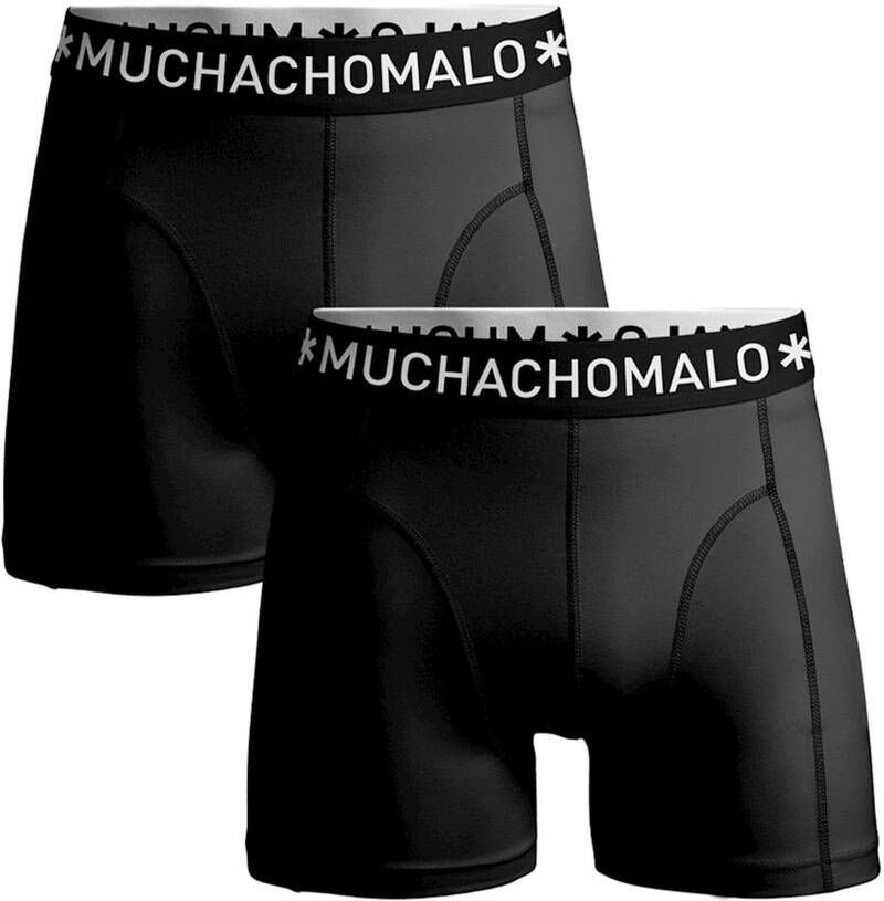 Muchachomalo Boxershorts 2-pack microvezel Zwart Heren