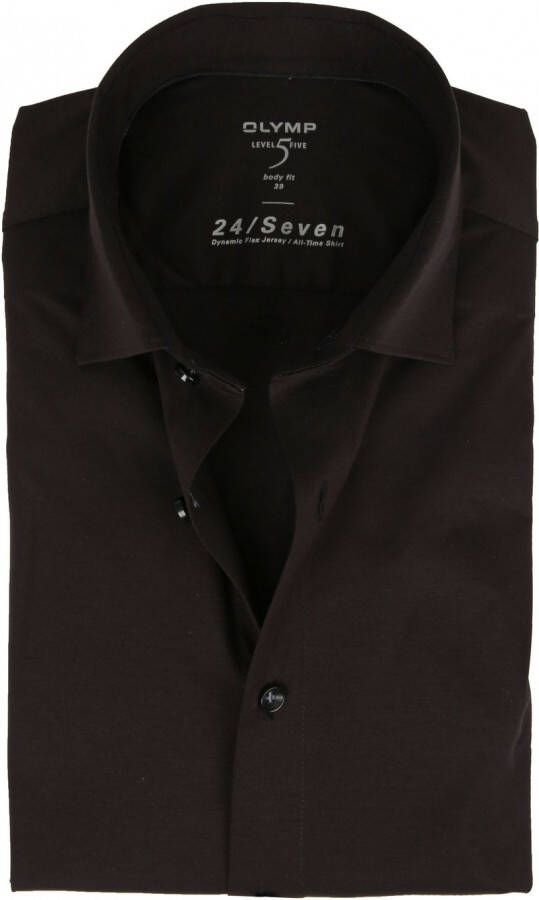 Olymp Lvl 5 Overhemd 24 Seven Zwart