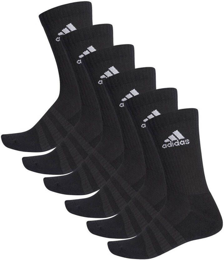 Adidas Perfor ce sportsokken set van 6 zwart Katoen 19-21