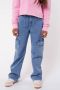 America Today high waist loose fit jeans Florida JR medium bleu denim Blauw Meisjes Katoen 134 140 - Thumbnail 1