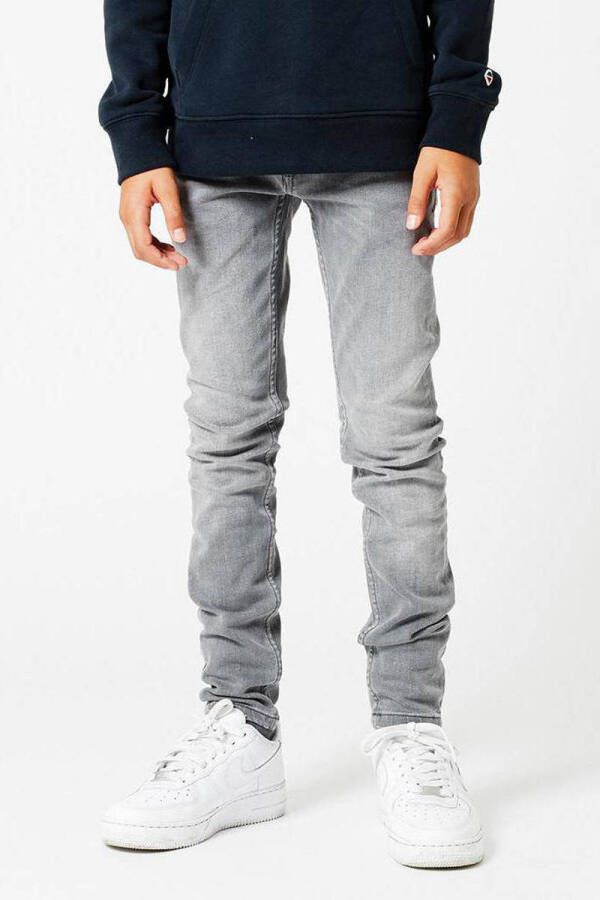 America Today skinny jeans Keanu grijs stonewashed Jongens Katoen 122 128