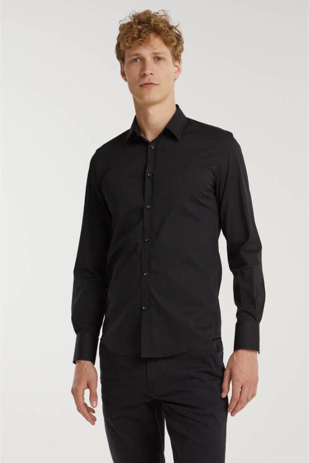 Antony Morato Milano Super Slim Fit Katoenen Overhemd Black Heren