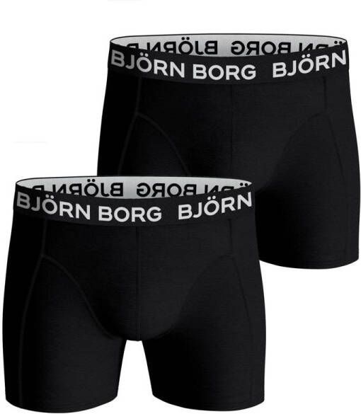 Björn Borg boxershort Core set van 2 zwart Jongens Stretchkatoen Effen 122 128
