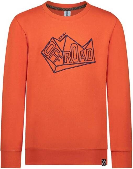 B.Nosy sweater B.OFFROAD met printopdruk oranje Printopdruk 158 164