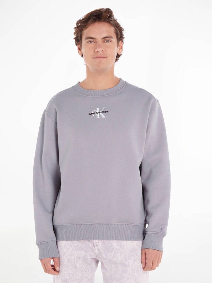 Calvin Klein Monologo Sweater Comfortabel en stijlvol Purple Heren