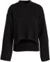 CALVIN KLEIN Dames Truien & Vesten Fluffy Wide Open Sleeves Sweater Zwart - Thumbnail 6