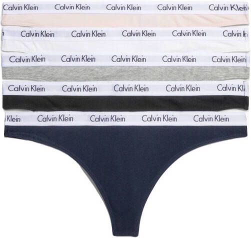 Calvin Klein 5-Pack Tangas voor vrouwen Multicolor Dames