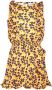 Cars jurk Daphne met all over print en ruches geel bruin Meisjes Polyester Ronde hals 164 - Thumbnail 1