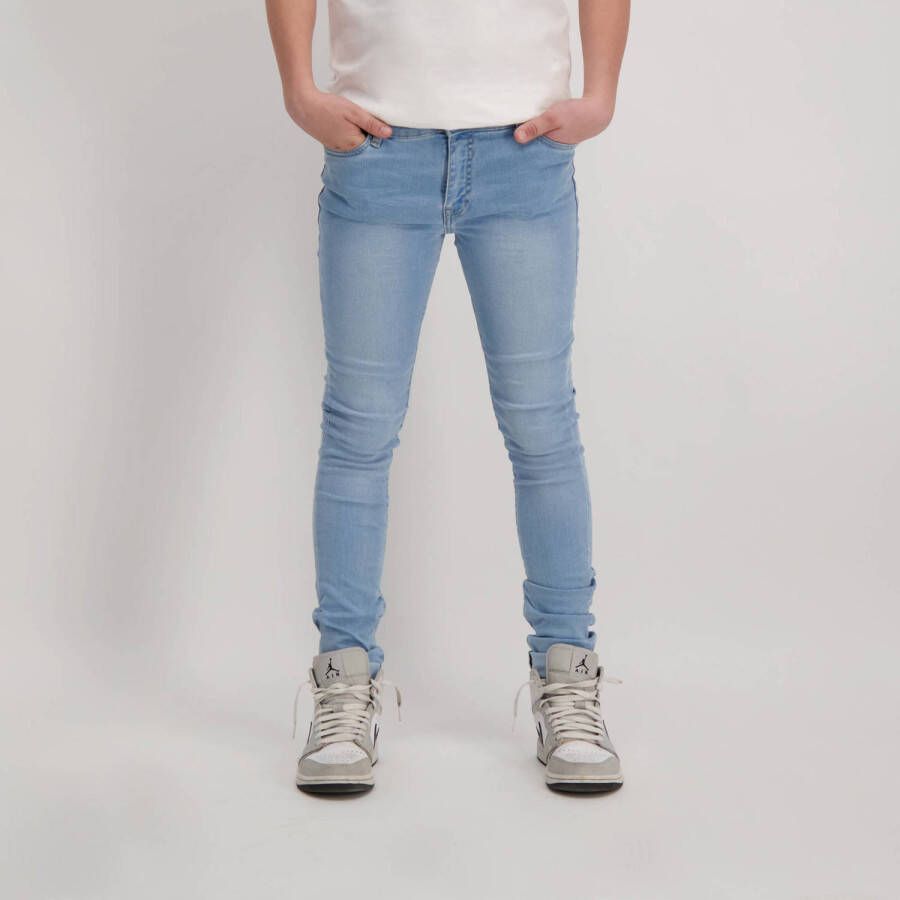 Cars slim fit jeans Burgo bleached used Jog denim Blauw Effen 104