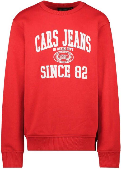Cars sweater TRIPHA met tekst rood Tekst 152 | Sweater van