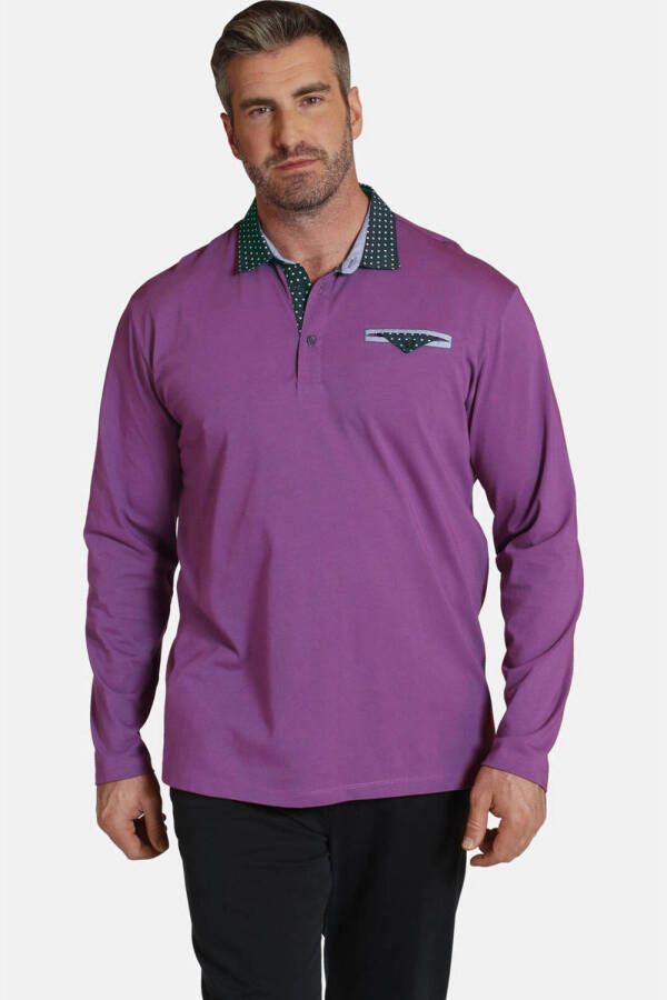Charles Colby polo EARL WYETT Plus Size paars
