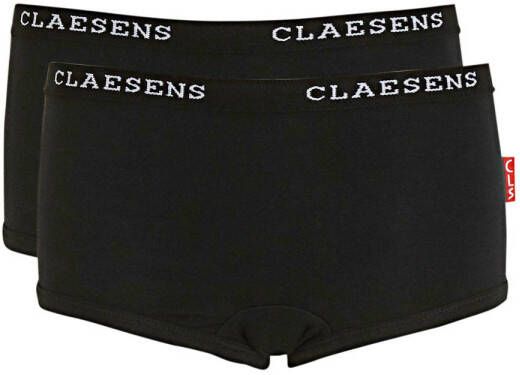 Claesen's hipster set van 2 zwart Short Meisjes Stretchkatoen Effen 104 110
