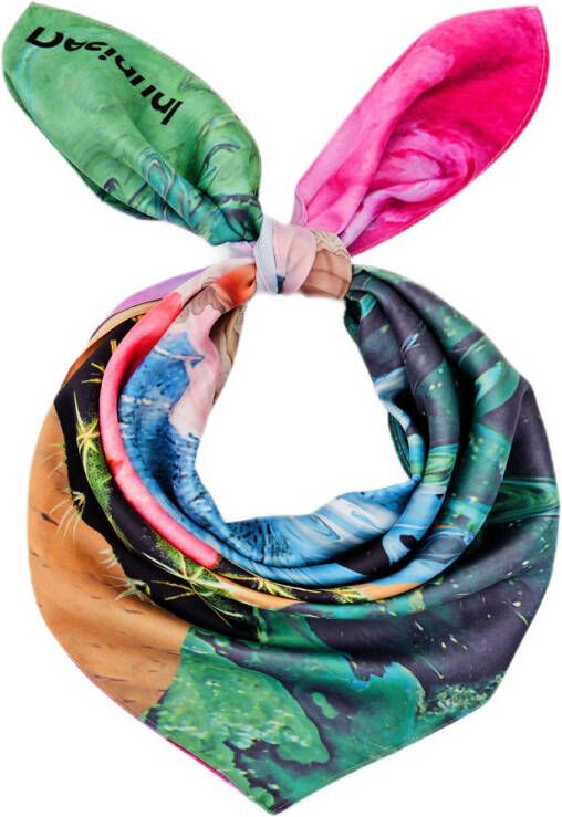 Desigual sjaal met all-over print multi