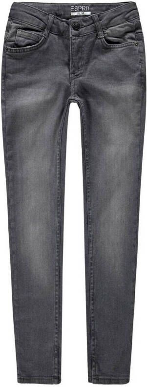 Esprit regular fit jeans grey dark wash Grijs Meisjes Stretchdenim Effen 128