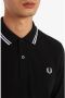 Fred Perry Slim Fit Twin Tipped Polo in Navy Snow White Mar Grass Blue Heren - Thumbnail 12