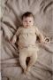 LEVV baby gebloemde regular fit broek LNURANOS van biologisch katoen geelgroen 50 - Thumbnail 2