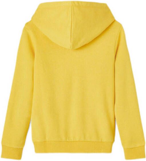 NAME IT hoodie met printopdruk geel