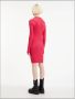 TOMMY JEANS Dames Jurken Tjw Collar Badge Sweater Dress Roze - Thumbnail 7