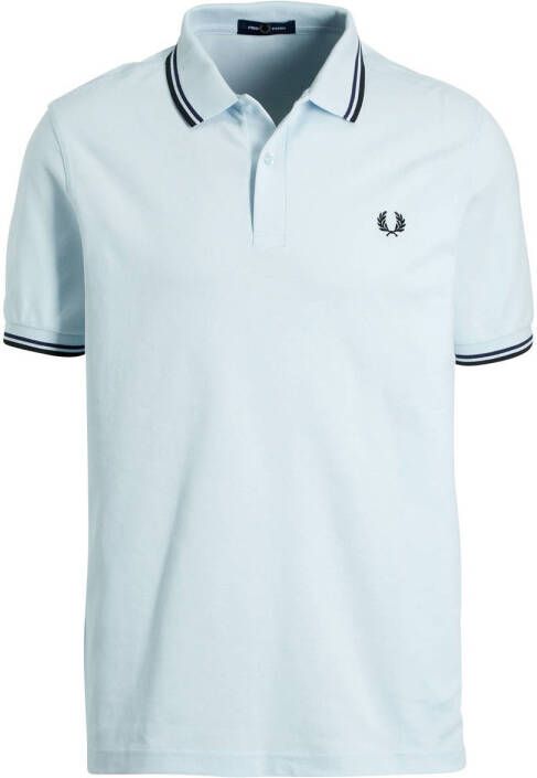 Fred Perry regular fit polo met logo light ice