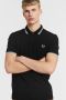Fred Perry Slim Fit Twin Tipped Polo in Navy Snow White Mar Grass Blue Heren - Thumbnail 13