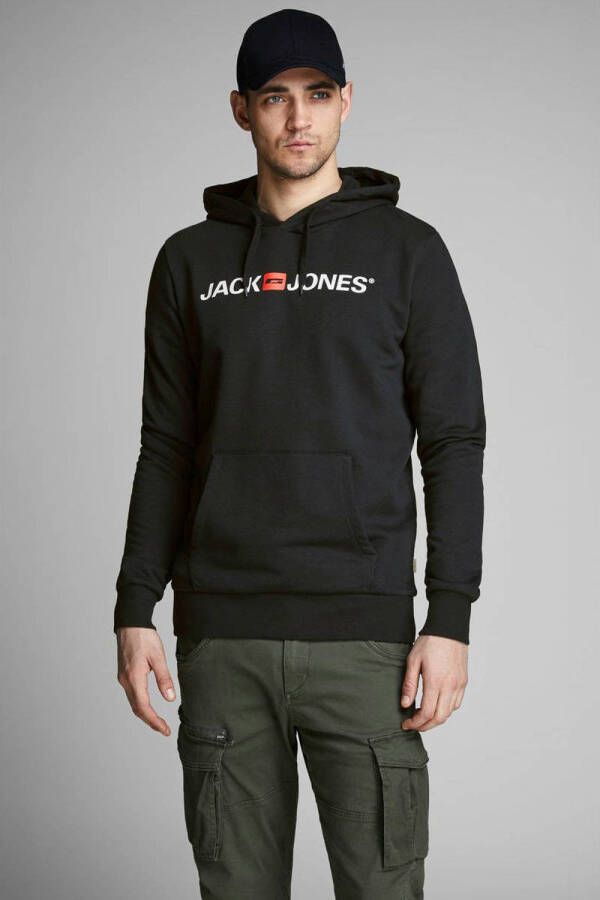 Jack & jones Vintage Logo Hoodie Sweatshirt Black Heren