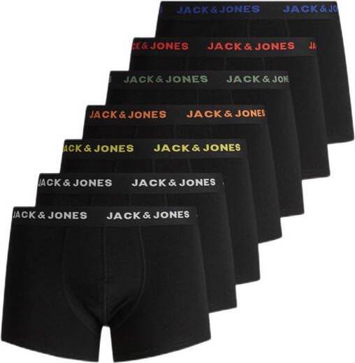 Jack & jones JUNIOR boxershort JACBASIC set van 7 zwart Jongens Stretchkatoen 116