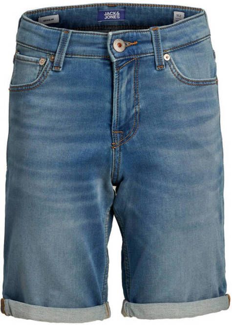 JACK & JONES JUNIOR regular fit jeans bermuda Rick blue denim