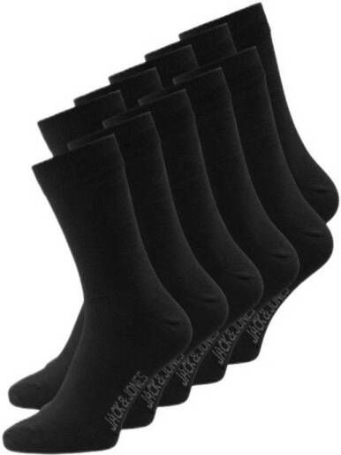 JACK & JONES sokken set van 10 zwart