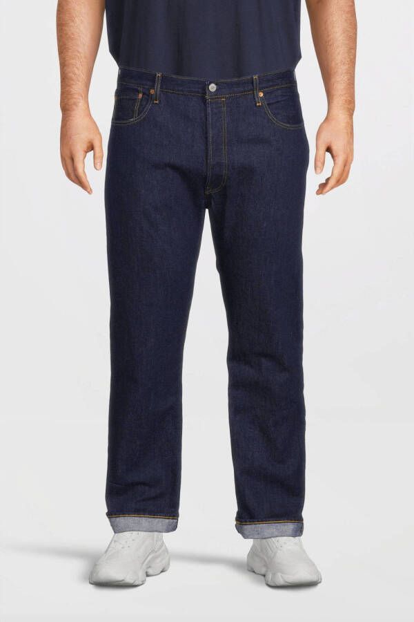 Levi's Big and Tall 501 straight fit jeans Plus Size dark indigo