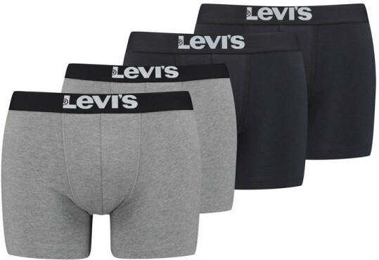 Levi's Boxershort Heren Solid Logo Boxer 4-pack (set 4 stuks)