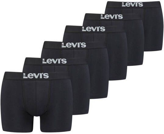 Levi's Boxershort LEVIS MEN SOLID BASIC BOXER BRIEF ORG CO 6P ECOM (set 6 stuks)