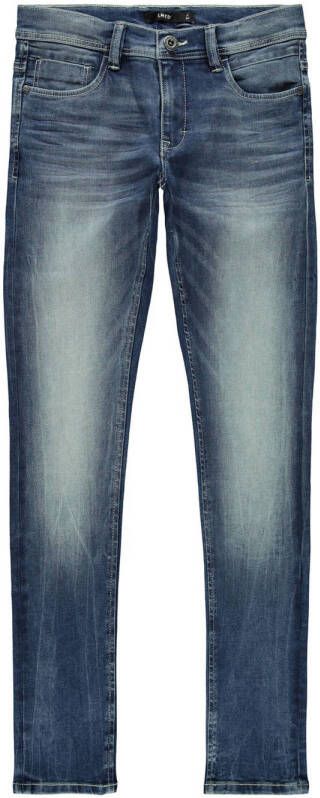 LMTD skinny jeans NLMPILOU stonewashed Blauw Jongens Denim Effen 140