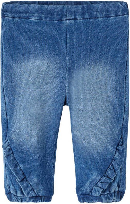 Name it BABY regular fit jeans NBFBELLA medium blue denim Blauw Meisjes Stretchkatoen 68