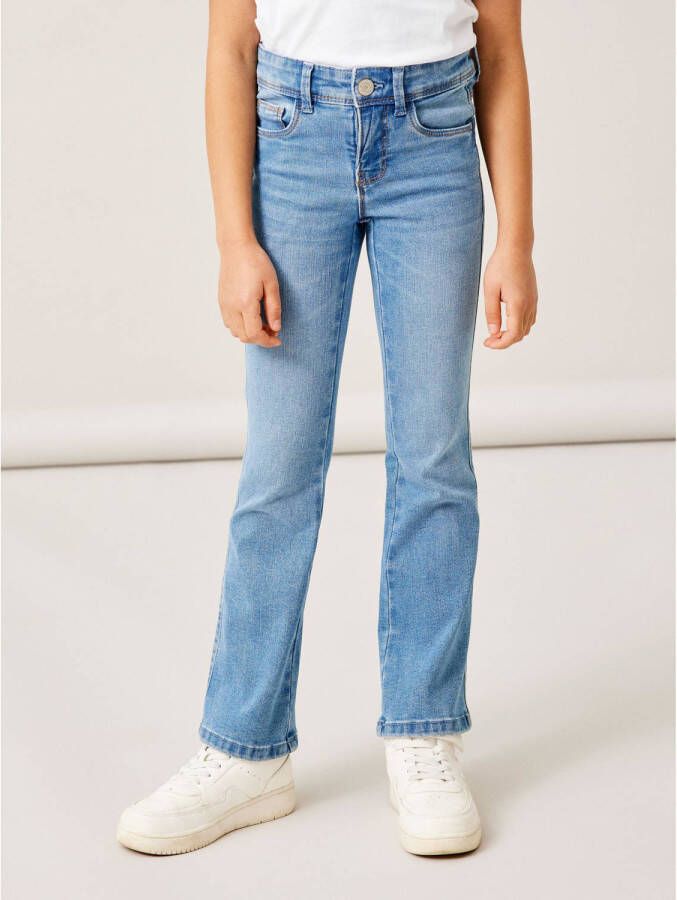 Name it KIDS bootcut jeans NKFPOLLY medium blue denim Blauw Meisjes Stretchdenim 116