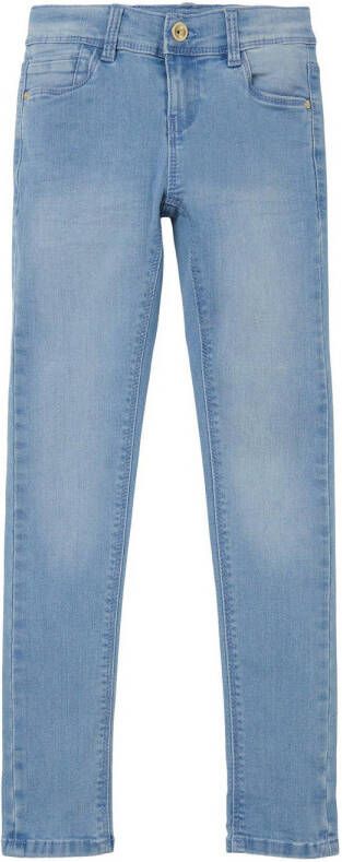 Name it KIDS skinny jeans NKFPOLLY light denim Blauw Meisjes Stretchdenim 116