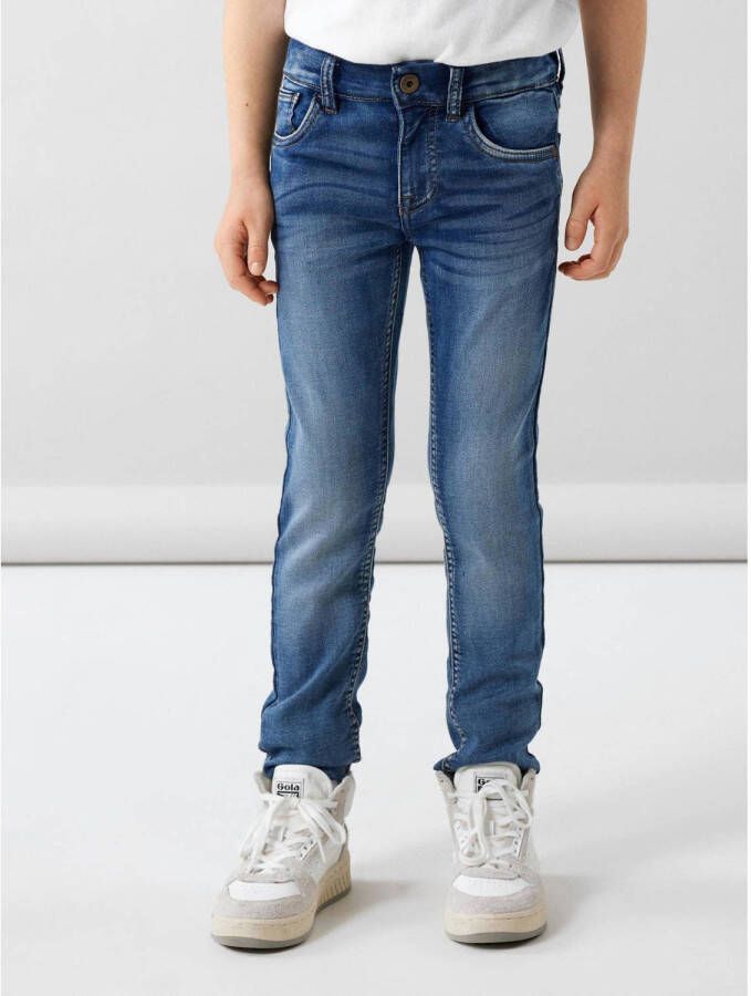 Name it KIDS slim fit jeans NKMTHEO denim blue Blauw Jongens Jog denim 110