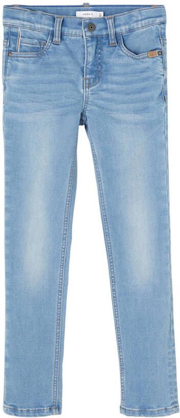 Name it KIDS slim fit jeans NKMTHEO light denim Blauw Jongens Viscose Effen 152