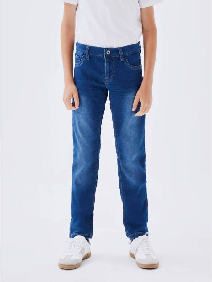 Name it KIDS slim fit jeans NKMTHEO medium blue denim Blauw Jongens Jog denim 122