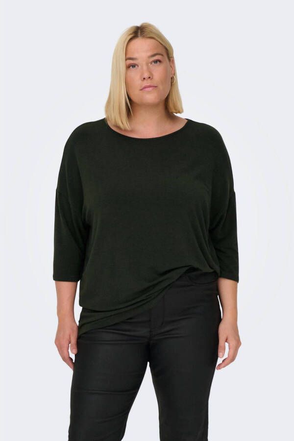 ONLY CARMAKOMA Shirt met 3 4-mouwen CARLAMOUR 3 4 TOP JRS NOOS