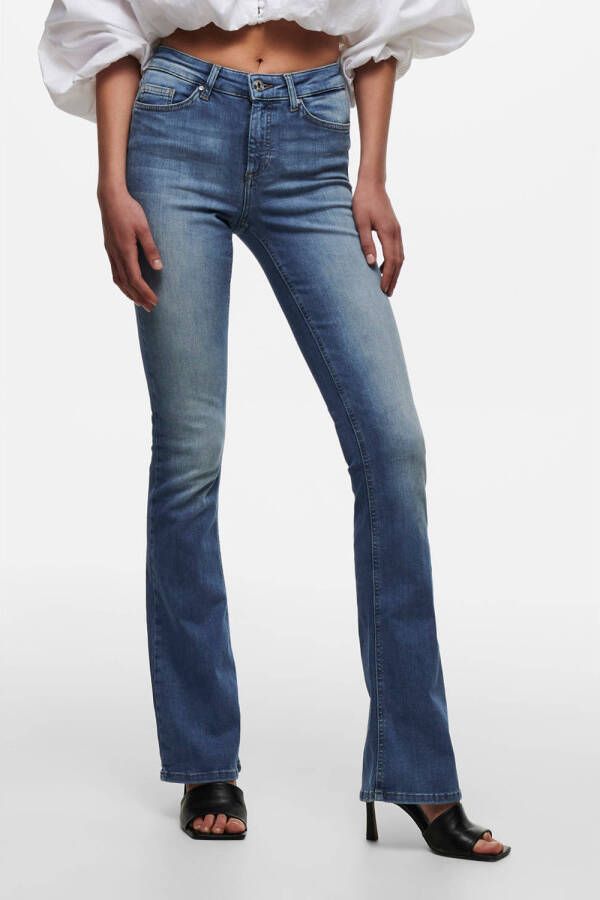 ONLY high waist flared jeans ONLPAOLA medium blue denim