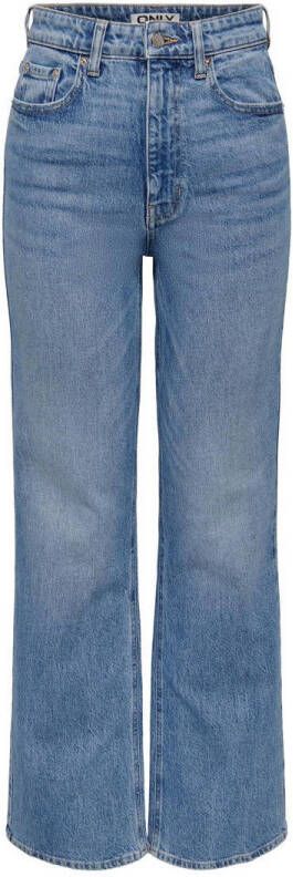 ONLY high waist straight fit jeans ONLCAMILLE blauw