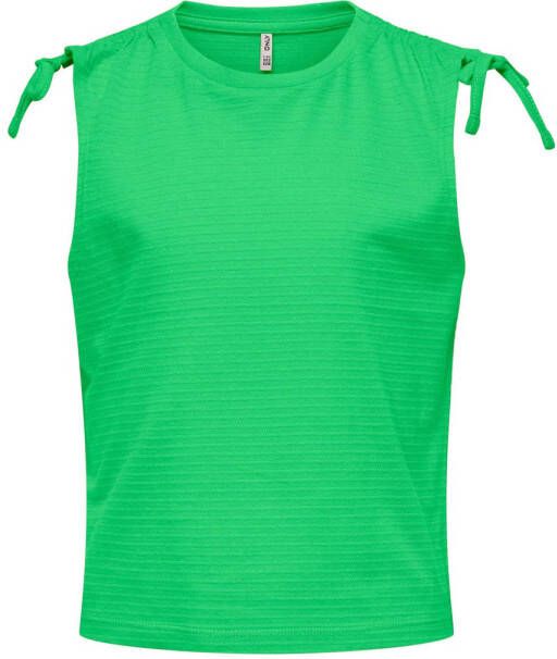 Only KIDS GIRL T-shirt KOGOLIVIE groen Meisjes Katoen Ronde hals Effen 110 116