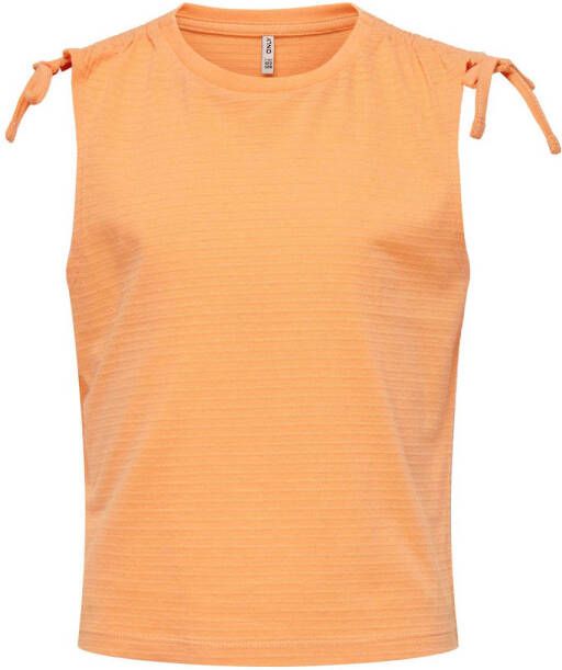 Only KIDS GIRL T-shirt KOGOLIVIE oranje Meisjes Katoen Ronde hals Effen 110 116