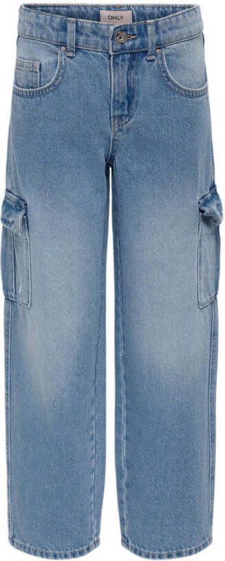 Only KIDS GIRL wide leg jeans KOGHARMONY light blue denim Blauw Vintage 128