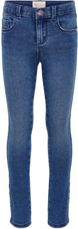 Only KIDS high waist skinny jeans KONROYAL met biologisch katoen stonewashed Blauw Meisjes Katoen (biologisch) 116