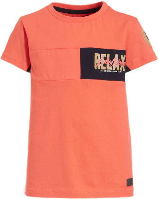 Orange Stars T-shirt Menzo met printopdruk oranje Jongens Katoen Ronde hals 116