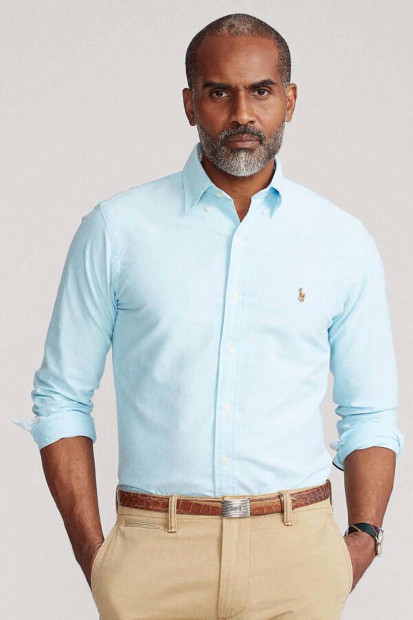 POLO Ralph Lauren regular fit overhemd licht turquoise