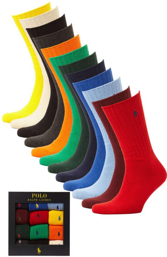 Ralph Lauren giftbox sokken set van 12 multi