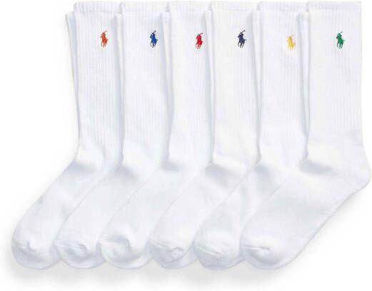 Ralph Lauren sokken Crew set van 6 wit